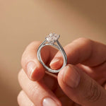 1 Ct Oval Moissanite Solitaire Engagement Ring White