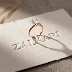 2 Ct Emerald Cut Moissanite Solitaire Engagement Ring Rose Gold