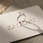 2 Ct Emerald Cut Moissanite Solitaire Engagement Ring White