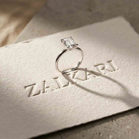 2 Ct Emerald Cut Moissanite Solitaire Engagement Ring White