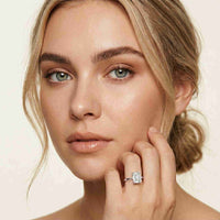 2 Ct Emerald Cut Moissanite Solitaire Engagement Ring White