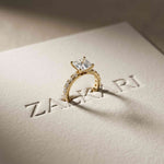 4.76 Ct Asscher Cut Moissanite Pavé Engagement Ring