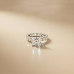 4.76 Ct Asscher Cut Moissanite Pavé Engagement Ring