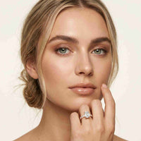 4.76 Ct Emerald Cut Moissanite Pavé Engagement Ring