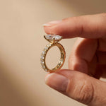 4.76 Ct Heart Cut Moissanite Pavé Engagement Ring