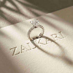 4.76 Ct Heart Cut Moissanite Pavé Engagement Ring