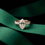 4.76 Ct Marquise Cut Moissanite Pavé Engagement Ring