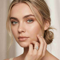 4.76 Ct Marquise Cut Moissanite Pavé Engagement Ring