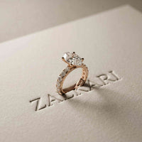 4.76 Ct Marquise Cut Moissanite Pavé Engagement Ring