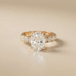 4.76 Ct Oval Moissanite Pavé Engagement Ring
