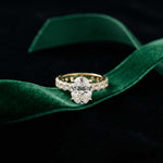 4.76 Ct Oval Moissanite Pavé Engagement Ring