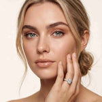 4.76 Ct Oval Moissanite Pavé Engagement Ring