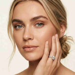 4.76 Ct Pear Moissanite Pavé Engagement Ring