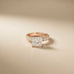 4.76 Ct Princess Cut Moissanite Hidden Halo Engagement Ring