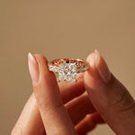 4.76 Ct Princess Cut Moissanite Hidden Halo Engagement Ring