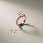 4.76 Ct Radiant Cut Moissanite Hidden Halo Engagement Ring