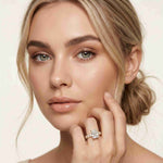 4.76 Ct Radiant Cut Moissanite Hidden Halo Engagement Ring