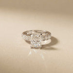 4.76 Ct Radiant Cut Moissanite Hidden Halo Engagement Ring