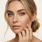 4.76 Ct Radiant Cut Moissanite Hidden Halo Engagement Ring