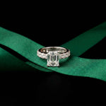 4.76 Ct Radiant Cut Moissanite Hidden Halo Engagement Ring