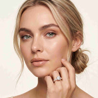 4.76 Ct Round Moissanite Accented Solitaire Engagement Ring