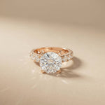 4.76 Ct Round Moissanite Accented Solitaire Engagement Ring