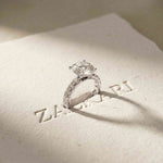 4.76 Ct Round Moissanite Accented Solitaire Engagement Ring