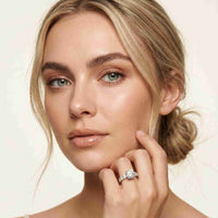 4.76 Ct Round Moissanite Accented Solitaire Engagement Ring