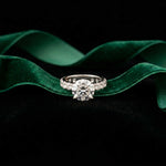 4.76 Ct Round Moissanite Accented Solitaire Engagement Ring