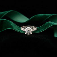 4.76 Ct Round Moissanite Accented Solitaire Engagement Ring