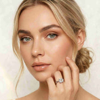 2 Ct Asscher Moissanite Spiral Shank Engagement Ring Rose Gold