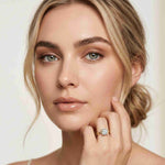 2 Ct Cushion Cut Moissanite Engagement Promise Ring Gold