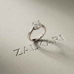 2 Ct Cushion Cut Moissanite Engagement Promise Ring White