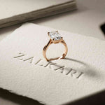 2 Ct Emerald Moissanite Infinity Band Ring for Women Rose Gold