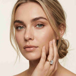 2 Ct Emerald Moissanite Infinity Band Ring for Women Rose Gold