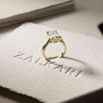 2 Ct Emerald Moissanite Infinity Band Ring for Women Gold