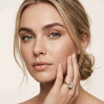 2 Ct Emerald Moissanite Infinity Band Ring for Women Gold