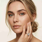2 Ct Emerald Moissanite Infinity Band Ring for Women White