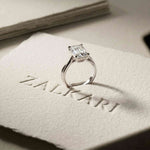 2 Ct Emerald Moissanite Infinity Band Ring for Women White