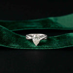 2 Ct Pear Moissanite Twisted Vine Engagement Ring White