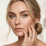2 Ct Princess Cut Moissanite Promise Ring for Women Gold