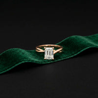 2 Ct Radiant Cut Moissanite Solitaire Engagement Ring Rose Gold