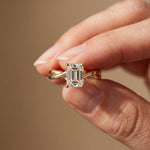 2 Ct Radiant Cut Moissanite Solitaire Engagement Ring Gold