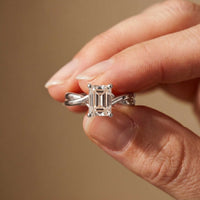 2 Ct Radiant Cut Moissanite Solitaire Engagement Ring White