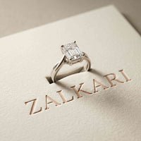 2 Ct Radiant Cut Moissanite Solitaire Engagement Ring White