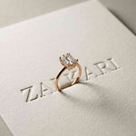 2.5 Ct Emerald Moissanite Floating Solitaire Engagement Ring
