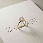2.5 Ct Emerald Moissanite Floating Solitaire Engagement Ring