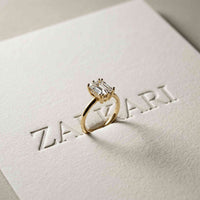 2.5 Ct Emerald Moissanite Floating Solitaire Engagement Ring