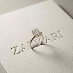 2.5 Ct Emerald Moissanite Floating Solitaire Engagement Ring