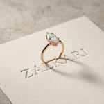 2.06 Ct Marquise Moissanite Pavé Wrap Engagement Ring